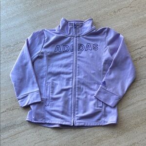 Adidas Girls Lavender Zip-Up Jacket size 5